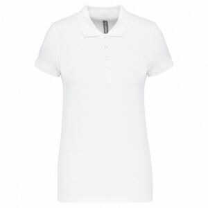 Kariban Womens/Ladies Pique Polo Shirt / White